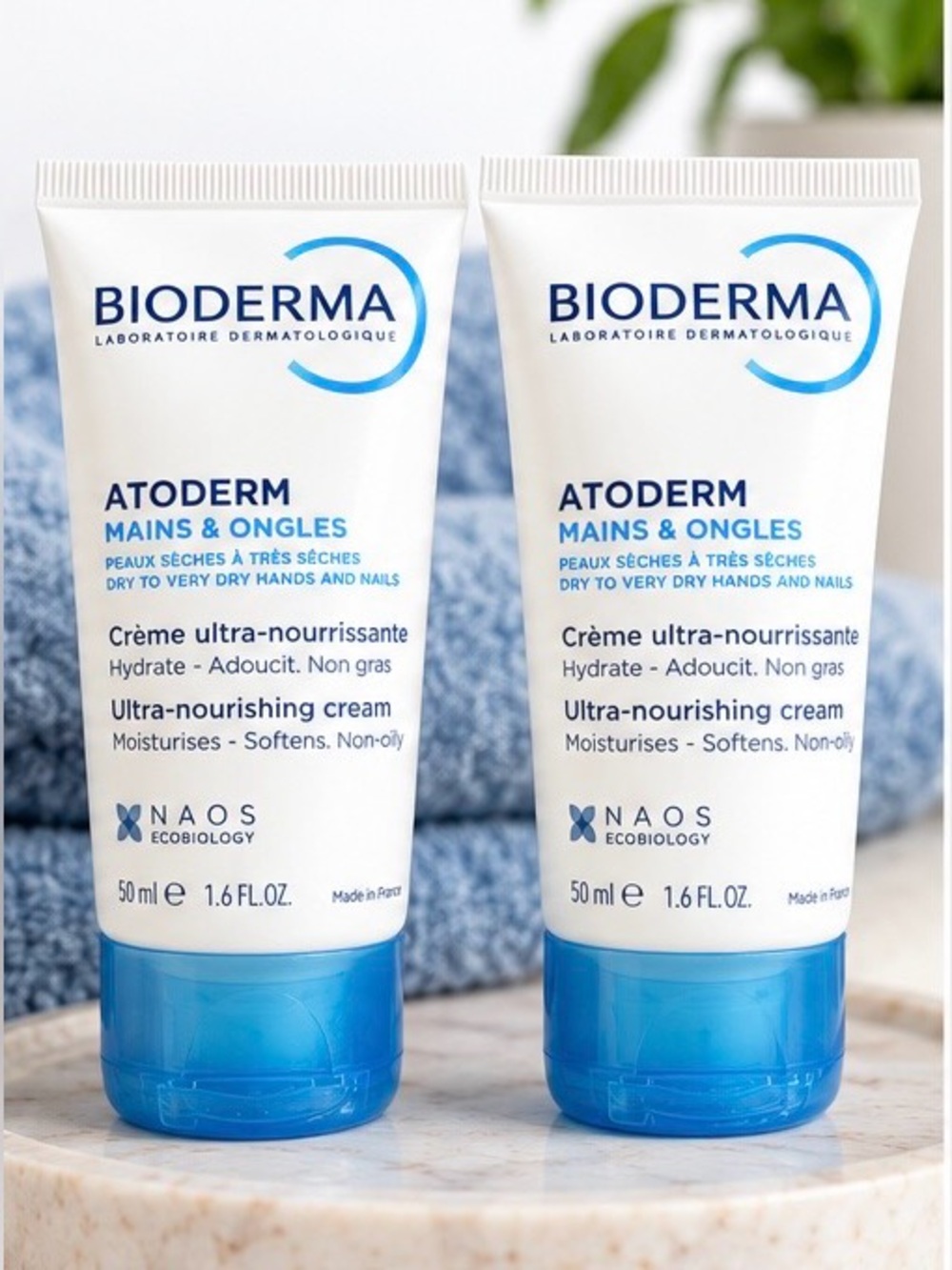 Bioderma Atoderm Hand & Nail Ultra-Nourishing Cream 50ml Lot of 2 NWT